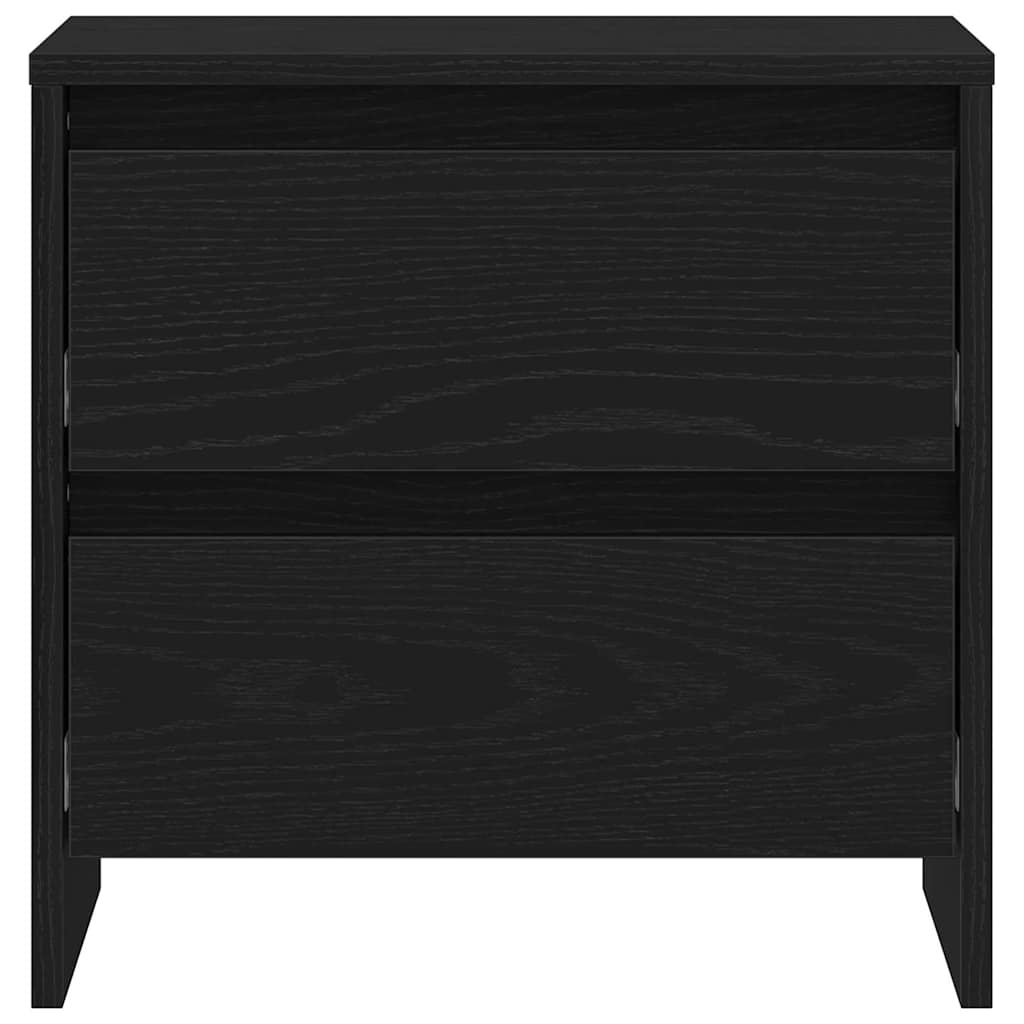 Armadio da Notte con cassetto Rovere Nero 45 x 34 x 44,5 cm