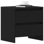 Armadio da Notte con cassetto Rovere Nero 45 x 34 x 44,5 cm