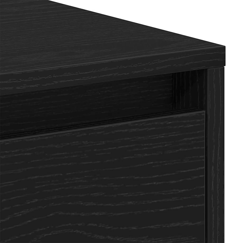 Armadio da Notte 2 pcs Rovere Nero 45 x 34 x 44,5 cm