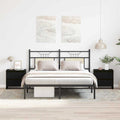 Armadio da Notte 2 pcs Rovere Nero 45 x 34 x 44,5 cm
