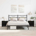 Armadio da Notte 2 pcs Rovere Nero 45 x 34 x 44,5 cm