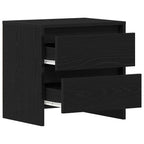 Armadio da Notte 2 pcs Rovere Nero 45 x 34 x 44,5 cm