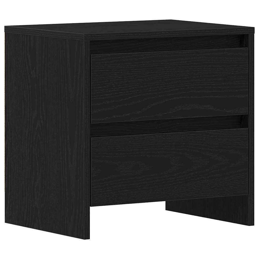 Armadio da Notte 2 pcs Rovere Nero 45 x 34 x 44,5 cm