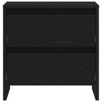 Armadio da Notte 2 pcs Rovere Nero 45 x 34 x 44,5 cm