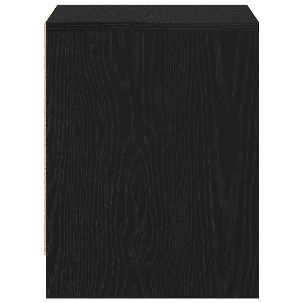 Armadio da Notte 2 pcs Rovere Nero 45 x 34 x 44,5 cm