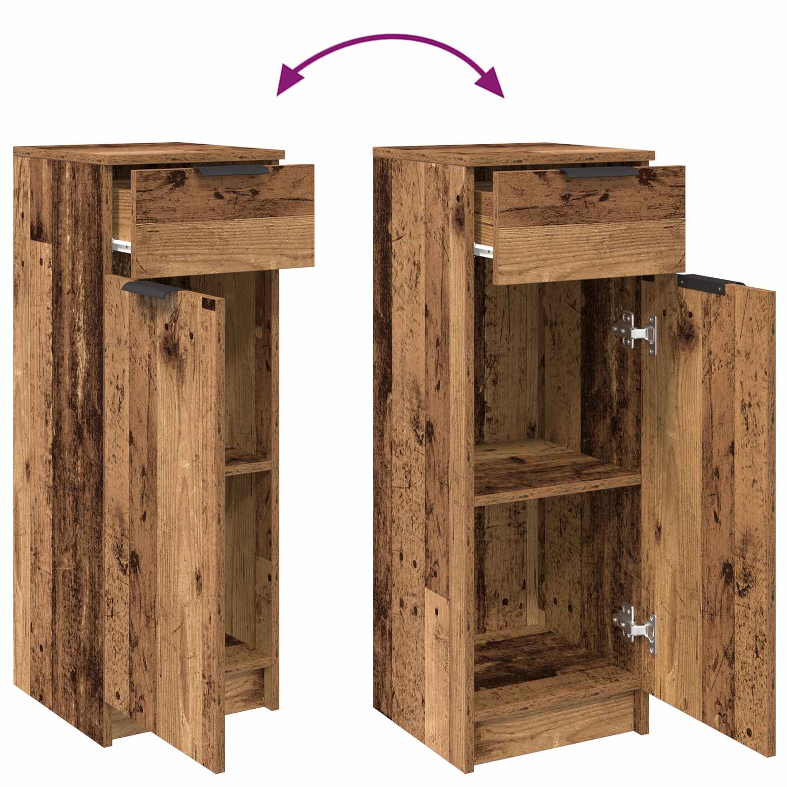 Mobile da Bagno Legno vecchio 32 x 34 x 90 cm Legno multistrato