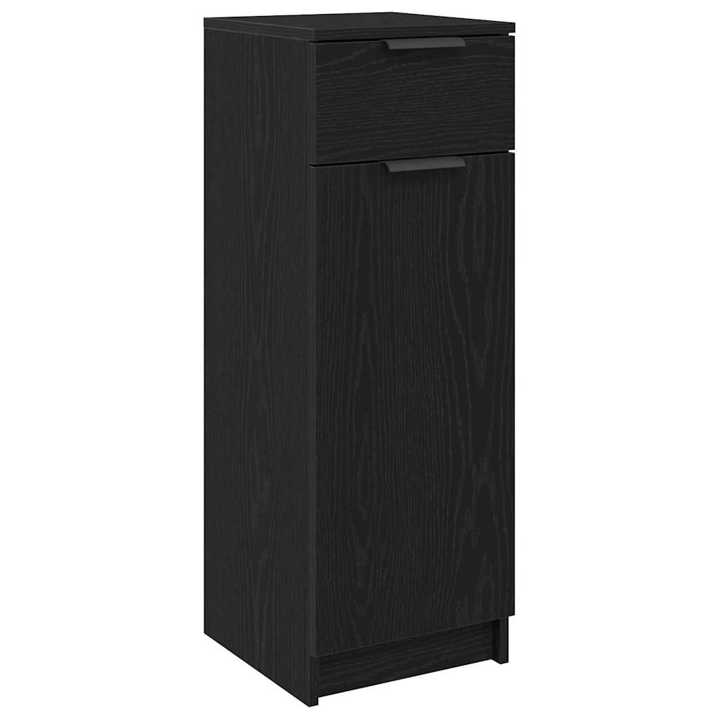 Mobile da Bagno Rovere nero 32 x 34 x 90 cm Legno multistrato