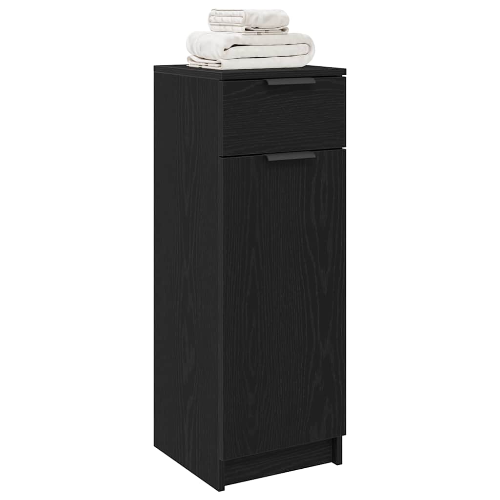 Mobile da Bagno Rovere nero 32 x 34 x 90 cm Legno multistrato