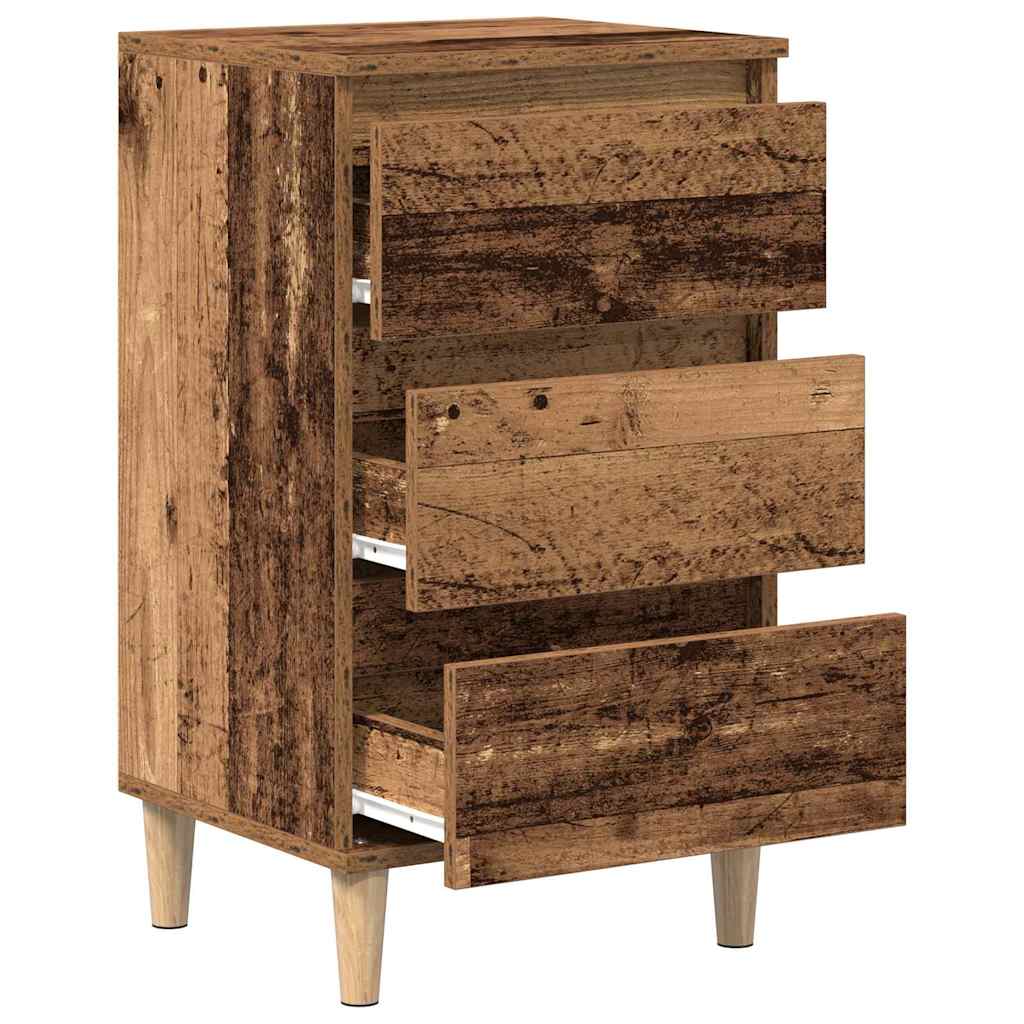Armadio da Notte con cassetto Legno vecchio 40 x 35 x 70 cm