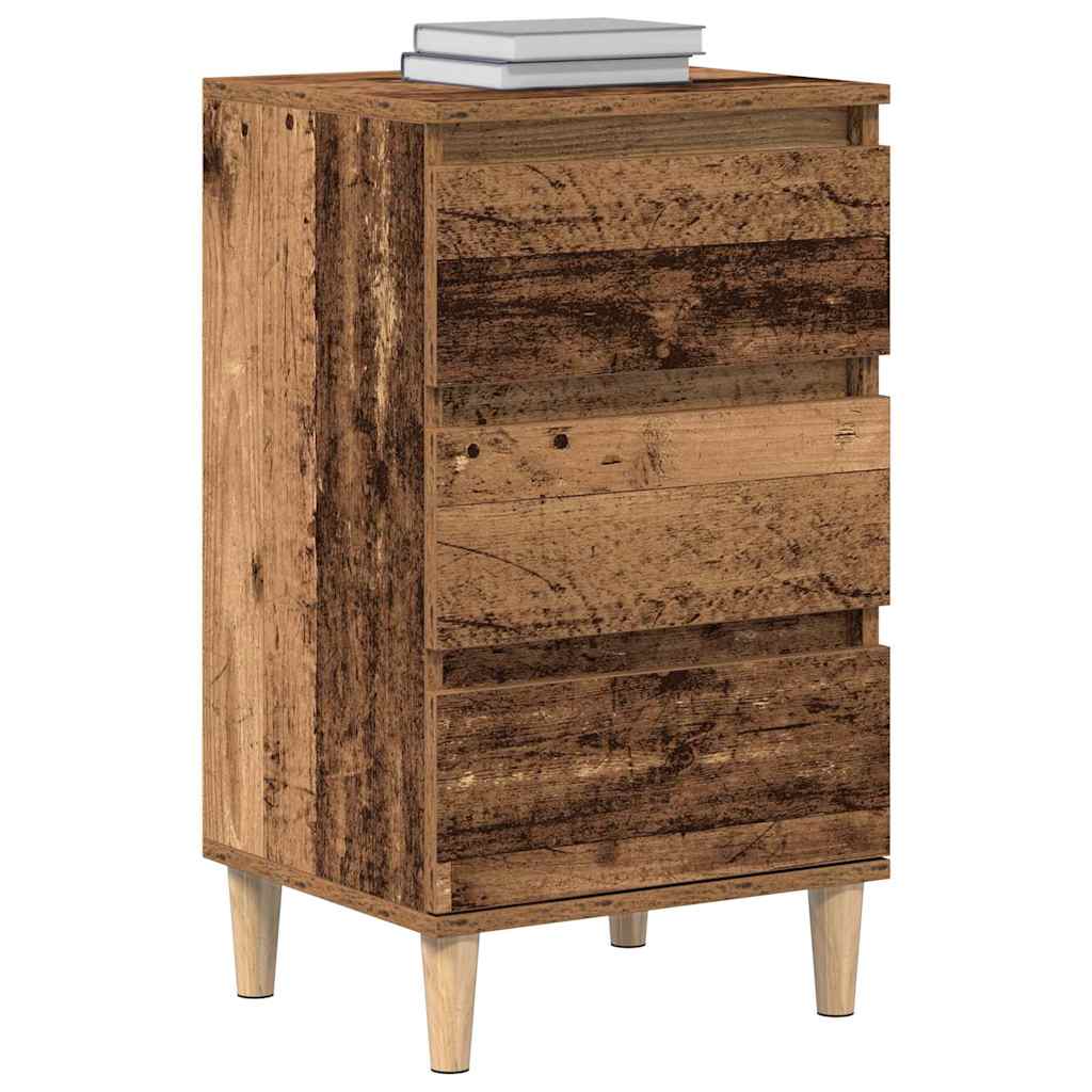 Armadio da Notte con cassetto Legno vecchio 40 x 35 x 70 cm