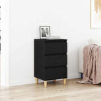 Armadio da Notte Rovere Nero 40 x 35 x 70 cm Legno multistrato
