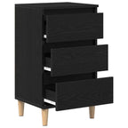Armadio da Notte Rovere Nero 40 x 35 x 70 cm Legno multistrato