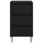 Armadio da Notte Rovere Nero 40 x 35 x 70 cm Legno multistrato