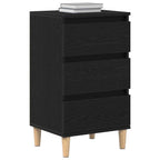 Armadio da Notte Rovere Nero 40 x 35 x 70 cm Legno multistrato