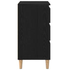Armadio da Notte Rovere Nero 40 x 35 x 70 cm Legno multistrato
