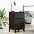 Armadio da Notte Rovere Nero 45 x 35 x 44 cm Legno multistrato