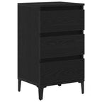 Armadio da Notte Rovere Nero 45 x 35 x 44 cm Legno multistrato