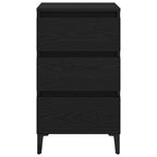 Armadio da Notte Rovere Nero 45 x 35 x 44 cm Legno multistrato