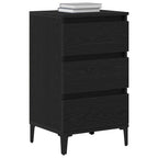 Armadio da Notte Rovere Nero 45 x 35 x 44 cm Legno multistrato