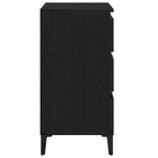 Armadio da Notte Rovere Nero 45 x 35 x 44 cm Legno multistrato