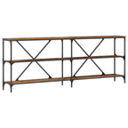 Tavolo consolle con lo scaffale Legno vecchio 200 x 30 x 75 cm