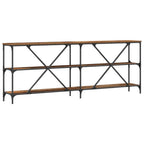 Tavolo consolle con lo scaffale Legno vecchio 200 x 30 x 75 cm