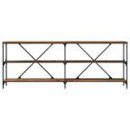Tavolo consolle con lo scaffale Legno vecchio 200 x 30 x 75 cm