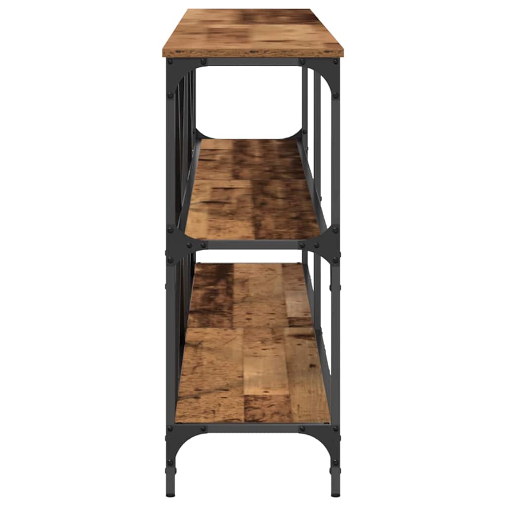 Tavolo consolle con lo scaffale Legno vecchio 200 x 30 x 75 cm