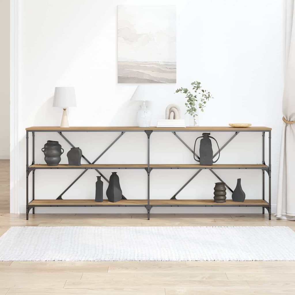 Tavolo consolle Rovere Artigianale 200 x 30 x 75 cm