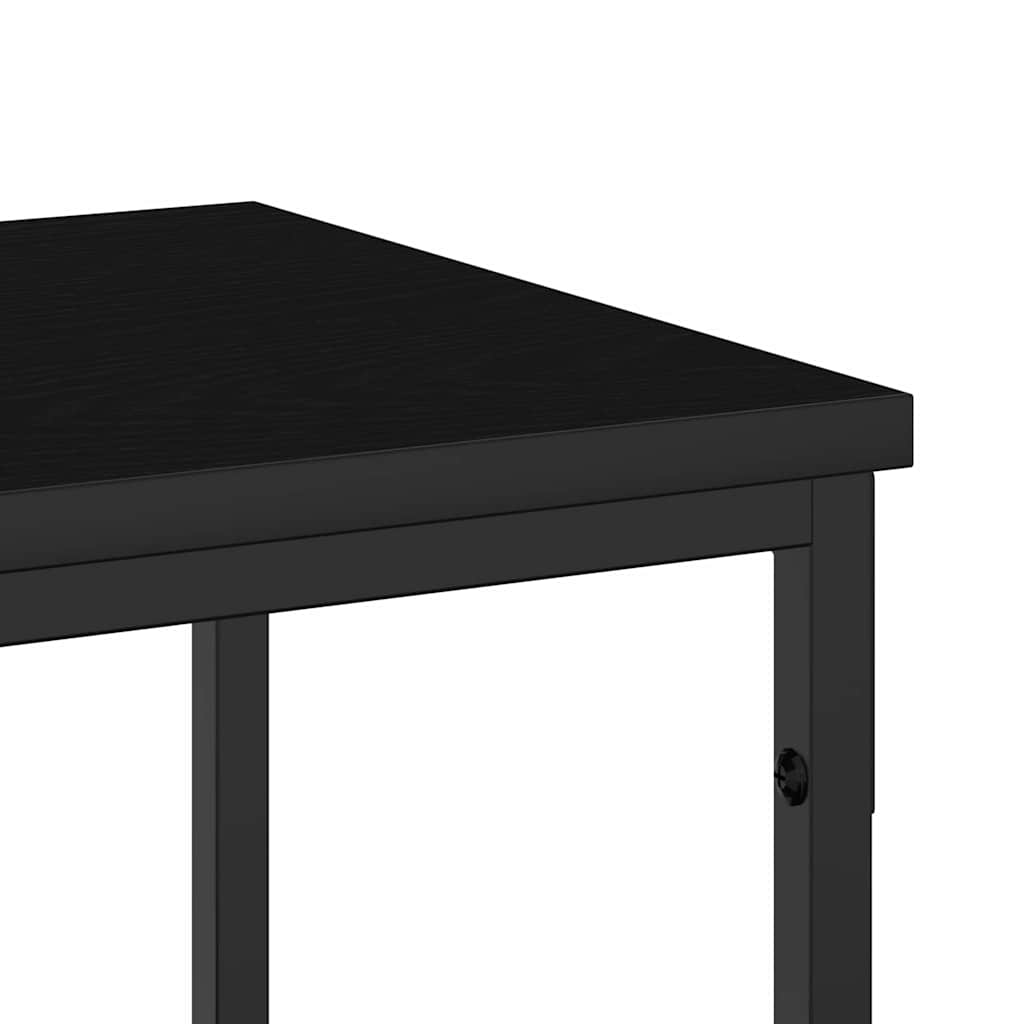 Tavolo consolle Rovere Nero 200 x 30 x 75 cm Legno multistrato