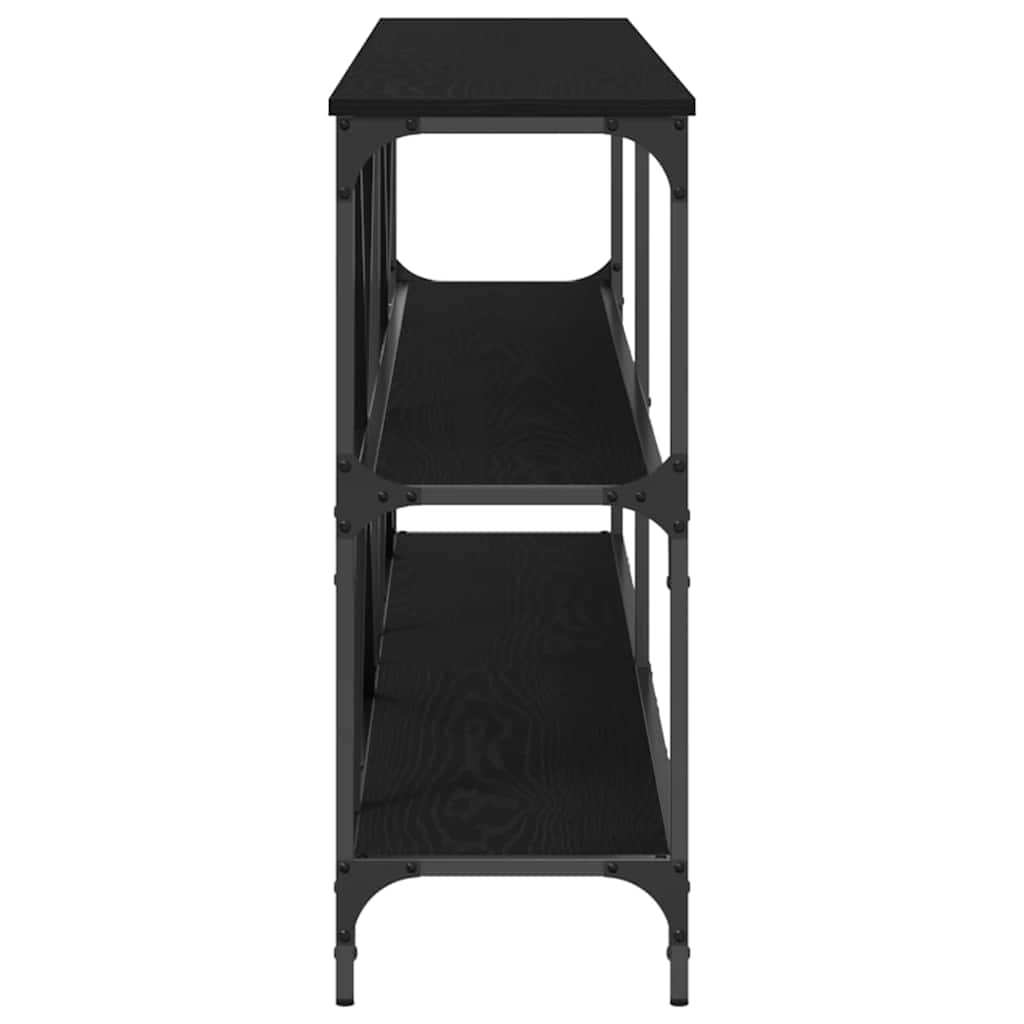 Tavolo consolle Rovere Nero 200 x 30 x 75 cm Legno multistrato