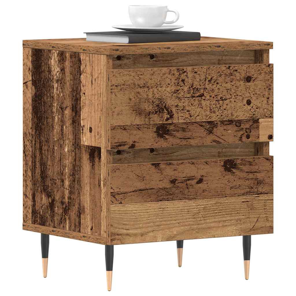 Armadio da Notte 2 pcs Legno vecchio 40 x 35 x 50 cm