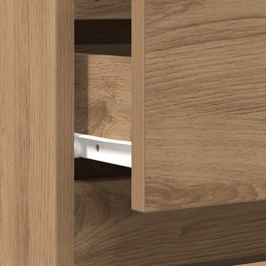 Armadio da Notte 2 pcs Rovere artigianale 40 x 35 x 50 cm