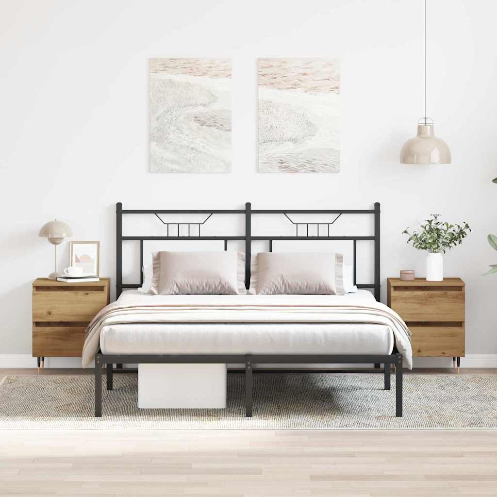 Armadio da Notte 2 pcs Rovere artigianale 40 x 35 x 50 cm