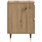 Armadio da Notte 2 pcs Rovere artigianale 40 x 35 x 50 cm