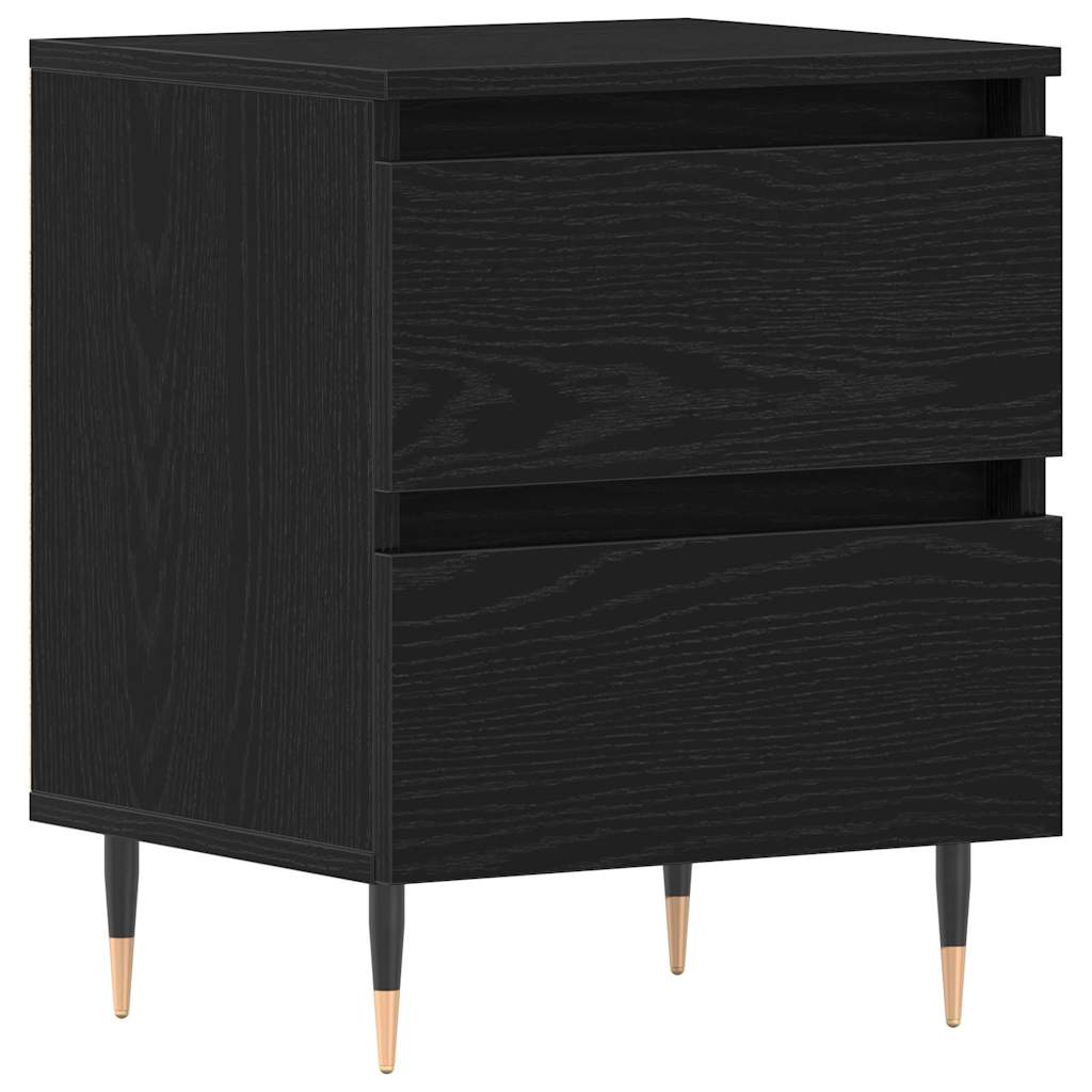 Armadio da Notte Rovere Nero 40 x 35 x 50 cm Legno multistrato