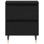 Armadio da Notte Rovere Nero 40 x 35 x 50 cm Legno multistrato