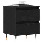 Armadio da Notte Rovere Nero 40 x 35 x 50 cm Legno multistrato
