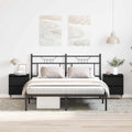 Armadio da Notte con cassetto 2 pcs Rovere Nero 40 x 35 x 50 cm