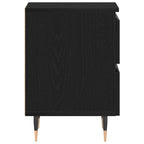 Armadio da Notte con cassetto 2 pcs Rovere Nero 40 x 35 x 50 cm