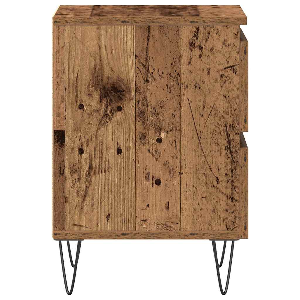 Armadio da Notte 2 pcs Legno vecchio 40 x 35 x 50 cm