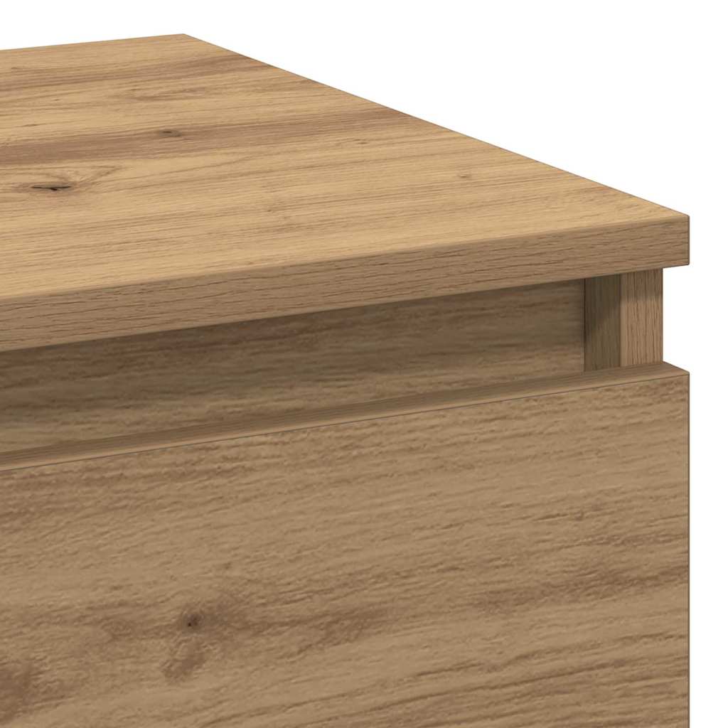 Armadio da Notte 2 pcs rovere artigianale 40 x 35 x 50 cm