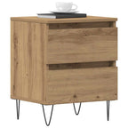 Armadio da Notte 2 pcs rovere artigianale 40 x 35 x 50 cm