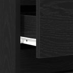 Armadio da Notte Rovere nero 40 x 35 x 50 cm Legno multistrato