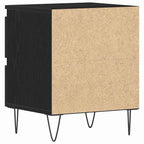 Armadio da Notte con cassetto 2 pcs Rovere nero 40 x 35 x 50 cm