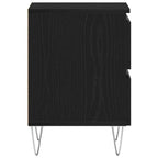 Armadio da Notte con cassetto 2 pcs Rovere nero 40 x 35 x 50 cm