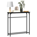 Tavolo consolle Rovere Nero 75 x 19,5 x 75 cm Legno multistrato