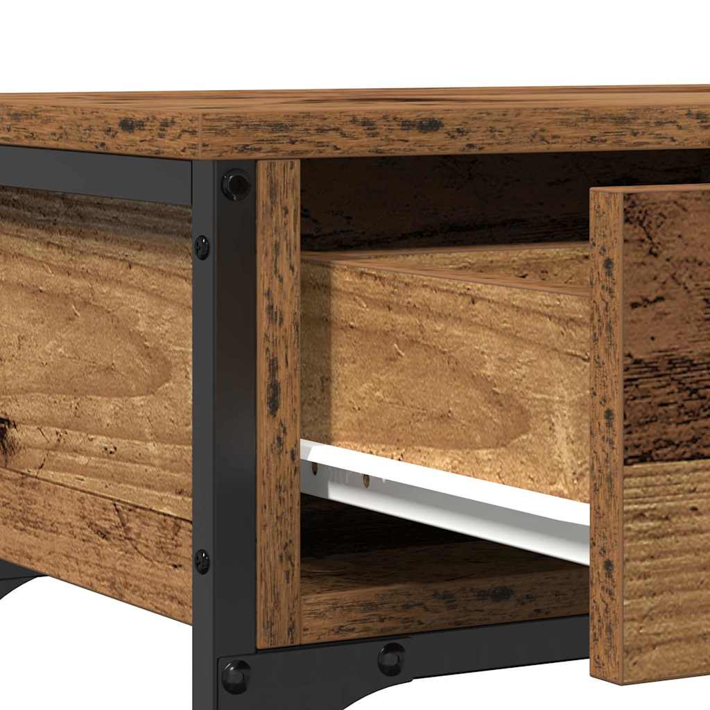 Tavolo consolle con cassetto Legno vecchio 100 x 25 x 75 cm