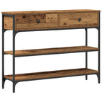 Tavolo consolle con cassetto Legno vecchio 100 x 25 x 75 cm