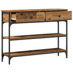 Tavolo consolle con cassetto Legno vecchio 100 x 25 x 75 cm